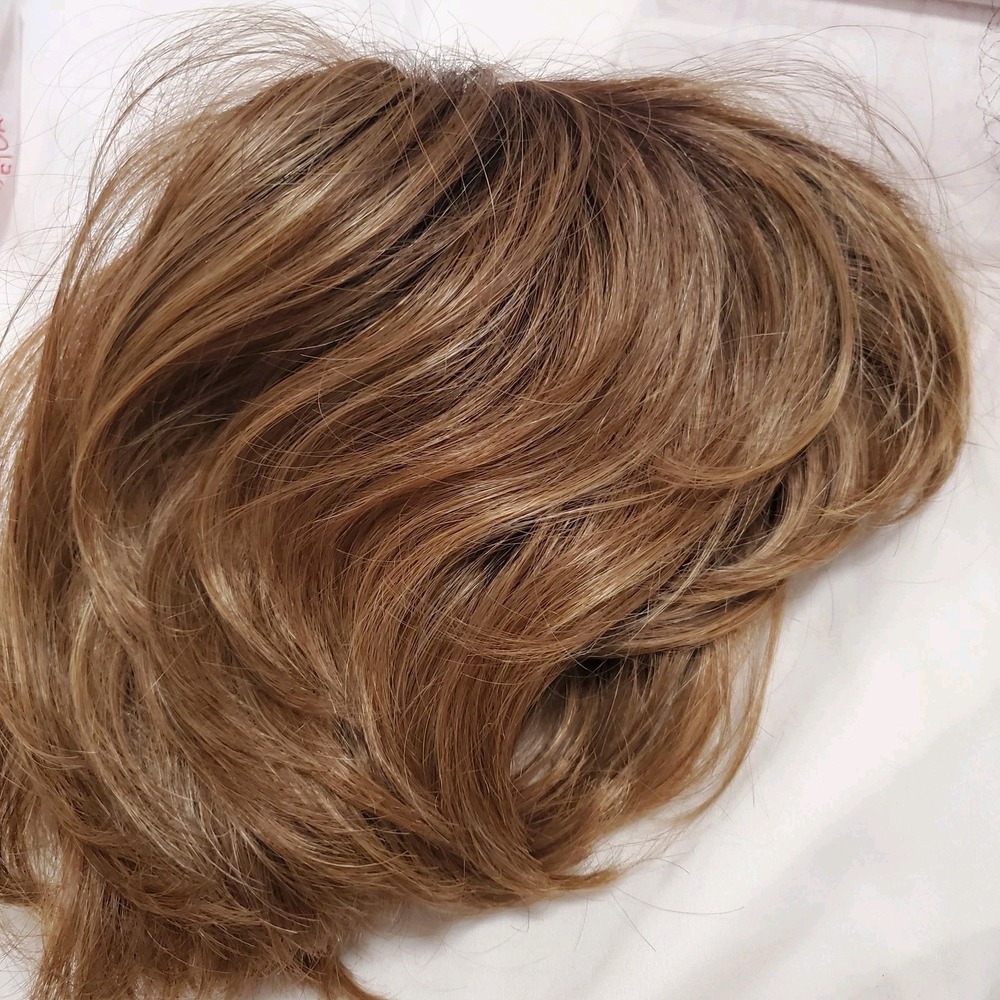 Paula Young Hair Wig 379072 Medium Brown Wavy Layered Synthetic Hairpiece